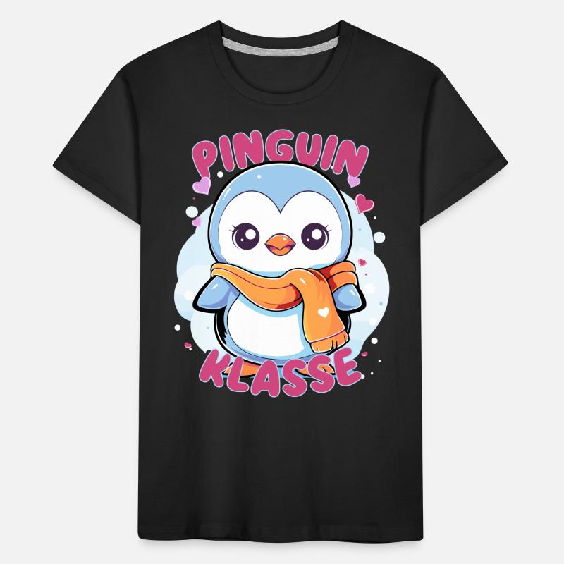 Süßes Pinguinklasse Grundschule Klassentier Kinder Premium Bio T-Shirt