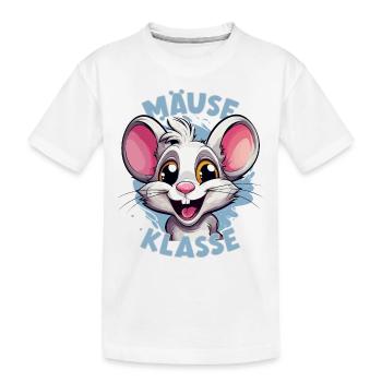 Cartoon Mäuseklasse Grundschule Klassentier - Kinder Premium Bio T-Shirt - Weiß - Vorne