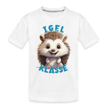 Cartoon Igelklasse Grundschule Klassentier - Kinder Premium Bio T-Shirt - Weiß - Vorne