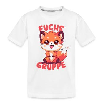 Süßes Fuchsgruppe Kindergarten Gruppentier - Kinder Premium Bio T-Shirt - Weiß - Vorne