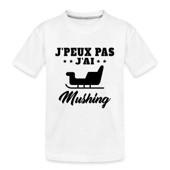 J'peux pas Mushing Chiens Traineau Cadeau Musher - T-shirt bio Premium Enfant - blanc - Devant