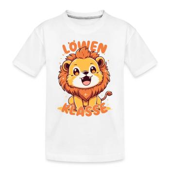 Süßes Löwenklasse Grundschule Klassentier - Kinder Premium Bio T-Shirt - Weiß - Vorne