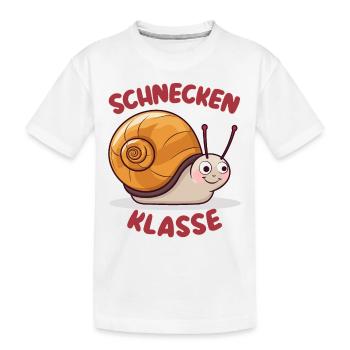 Süßes Schneckenklasse Grundschule Klassentier - Kinder Premium Bio T-Shirt - Weiß - Vorne