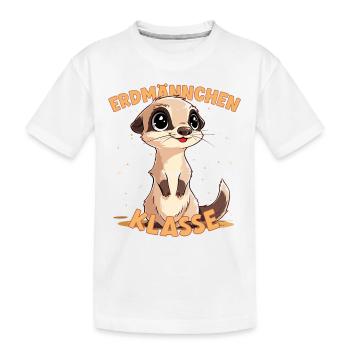 Cartoon Erdmännchenklasse Grundschule Klassentier - Kinder Premium Bio T-Shirt - Weiß - Vorne