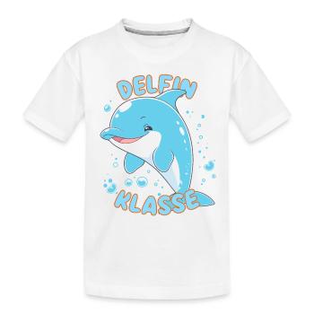 Süßes Delfinklasse Grundschule Klassentier - Kinder Premium Bio T-Shirt - Weiß - Vorne