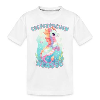 Süßes Seepferdchenklasse Grundschule Klassentier - Kinder Premium Bio T-Shirt - Weiß - Vorne