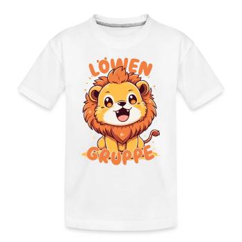 Süßes Löwengruppe Kindergarten Gruppentier - Kinder Premium Bio T-Shirt - Weiß - Vorne