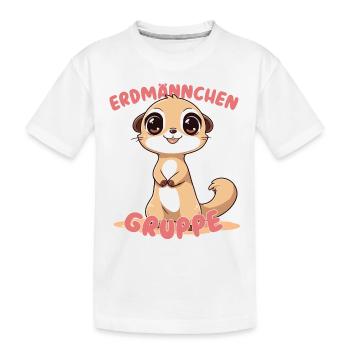 Süßes Erdmännchengruppe Kindergarten Gruppentier - Kinder Premium Bio T-Shirt - Weiß - Vorne