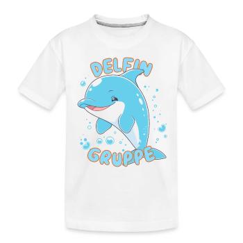 Süßes Delfingruppe Kindergarten Gruppentier - Kinder Premium Bio T-Shirt - Weiß - Vorne