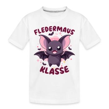 Süßes Fledermausklasse Grundschule Klassentier - Kinder Premium Bio T-Shirt - Weiß - Vorne
