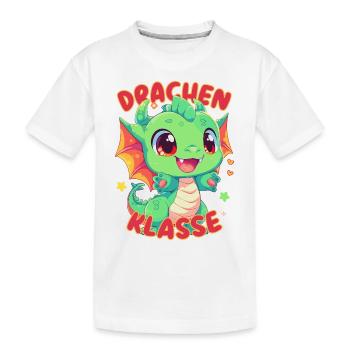 Süßes Drachenklasse Grundschule Klassentier - Kinder Premium Bio T-Shirt - Weiß - Vorne