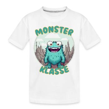 Süßes Monsterklasse Grundschule Klassentier - Kinder Premium Bio T-Shirt - Weiß - Vorne