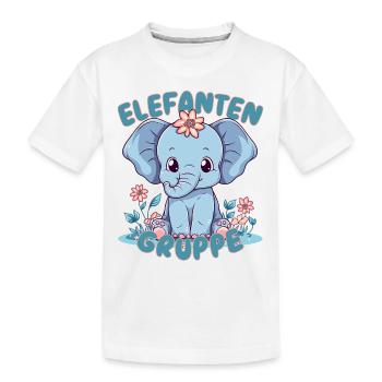 Süßes Elefantengruppe Kindergarten Gruppentier - Kinder Premium Bio T-Shirt - Weiß - Vorne