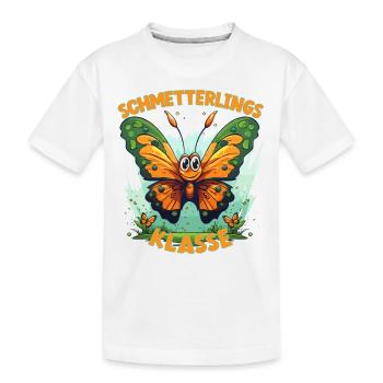Comic Schmetterlingsklasse Grundschule Klassentier - Kinder Premium Bio T-Shirt - Weiß - Vorne