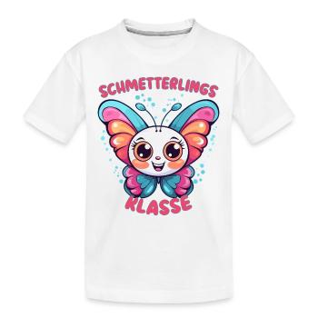Süßes Schmetterlingsklasse Grundschule Klassentier - Kinder Premium Bio T-Shirt - Weiß - Vorne