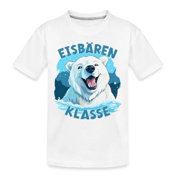 Cartoon Eisbärenklasse Grundschule Klassentier - Kinder Premium Bio T-Shirt - Weiß - Vorne