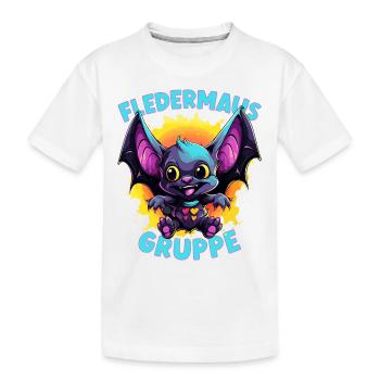 Cartoon Fledermausgruppe Kindergarten Gruppentier - Kinder Premium Bio T-Shirt - Weiß - Vorne