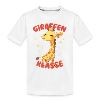 Süßes Giraffenklasse Grundschule Klassentier - Kinder Premium Bio T-Shirt - Weiß - Vorne