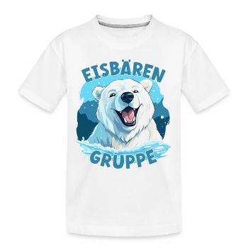Cartoon Eisbärengruppe Kindergarten Gruppentier - Kinder Premium Bio T-Shirt - Weiß - Vorne