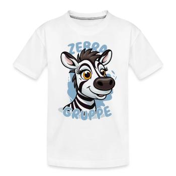 Süßes Zebragruppe Kindergarten Gruppentier Zebra - Kinder Premium Bio T-Shirt - Weiß - Vorne