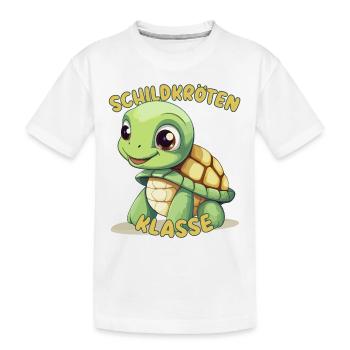 Süßes Schildkrötenklasse Grundschule Klassentier - Kinder Premium Bio T-Shirt - Weiß - Vorne