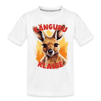 Cartoon Känguruklasse Grundschule Klassentier - Kinder Premium Bio T-Shirt - Weiß - Vorne