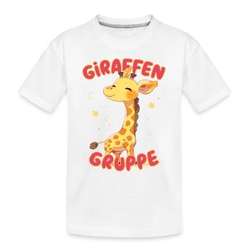 Süßes Giraffengruppe Kindergarten Gruppentier - Kinder Premium Bio T-Shirt - Weiß - Vorne