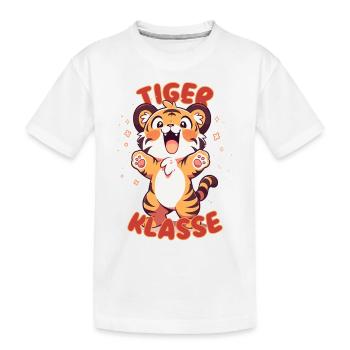 Süßes Tigerklasse Grundschule Klassentier Tiger - Kinder Premium Bio T-Shirt - Weiß - Vorne