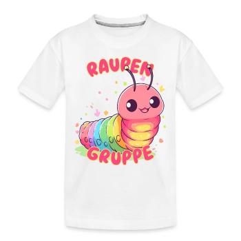 Süßes Raupengruppe Kindergarten Gruppentier Raupe - Kinder Premium Bio T-Shirt - Weiß - Vorne