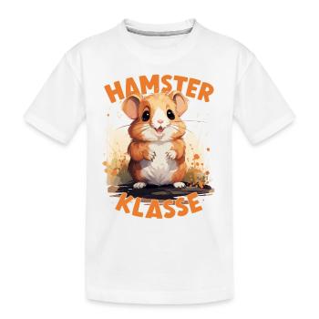 Cartoon Hamsterklasse Grundschule Klassentier - Kinder Premium Bio T-Shirt - Weiß - Vorne
