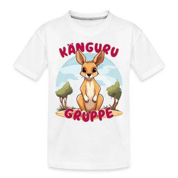 Süßes Kängurugruppe Kindergarten Gruppentier - Kinder Premium Bio T-Shirt - Weiß - Vorne