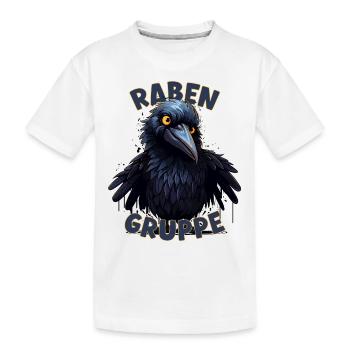Comic Rabengruppe Kindergarten Gruppentier Rabe - Kinder Premium Bio T-Shirt - Weiß - Vorne