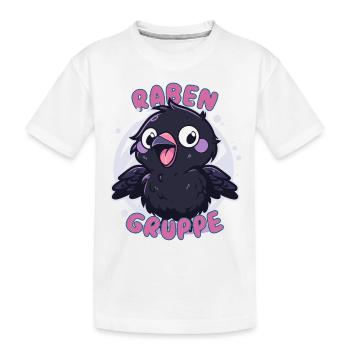 Süßes Rabengruppe Kindergarten Gruppentier Rabe - Kinder Premium Bio T-Shirt - Weiß - Vorne