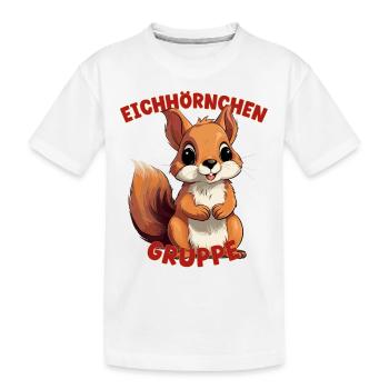 Comic Eichhörnchengruppe Kindergarten Gruppentier - Kinder Premium Bio T-Shirt - Weiß - Vorne