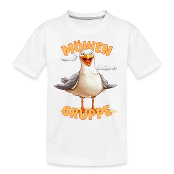 Comic Möwengruppe Kindergarten Gruppentier Möwe - Kinder Premium Bio T-Shirt - Weiß - Vorne