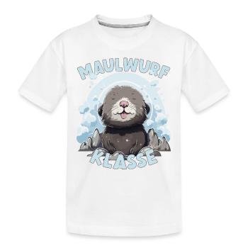 Cartoon Maulwurfklasse Grundschule Klassentier - Kinder Premium Bio T-Shirt - Weiß - Vorne