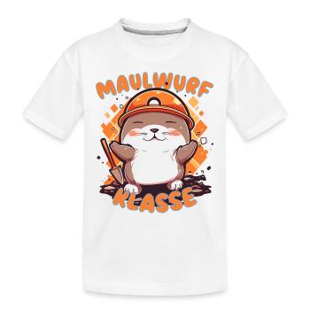 Süßes Maulwurfklasse Grundschule Klassentier - Kinder Premium Bio T-Shirt - Weiß - Vorne
