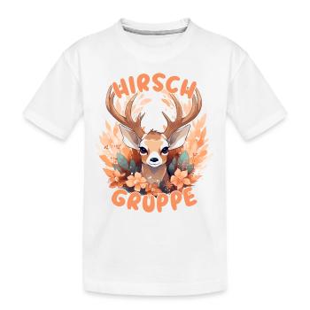 Süßes Hirschgruppe Kindergarten Gruppentier Hirsch - Kinder Premium Bio T-Shirt - Weiß - Vorne