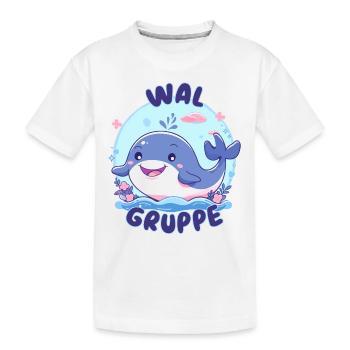 Süßes Walgruppe Kindergarten Gruppentier Wal - Kinder Premium Bio T-Shirt - Weiß - Vorne