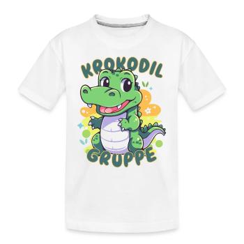 Süßes Krokodilgruppe Kindergarten Gruppentier - Kinder Premium Bio T-Shirt - Weiß - Vorne