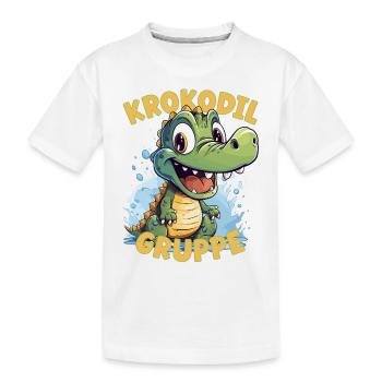 Comic Krokodilgruppe Kindergarten Gruppentier - Kinder Premium Bio T-Shirt - Weiß - Vorne