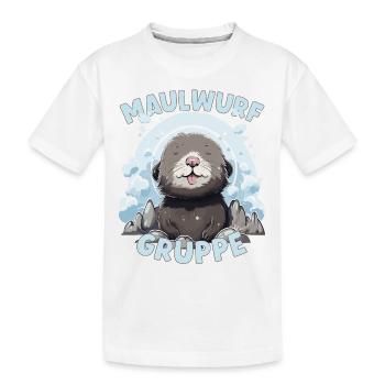 Comic Maulwurfgruppe Kindergarten Gruppentier - Kinder Premium Bio T-Shirt - Weiß - Vorne