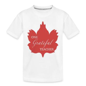Un enseignant reconnaissant Thanksgiving Lehrer reconnaissant - T-shirt bio Premium Enfant - blanc - Devant