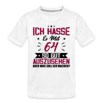 Ich hasse es mit 64 Geburtstag Gut Aussehen - Kinder Premium Bio T-Shirt - Weiß - Vorne