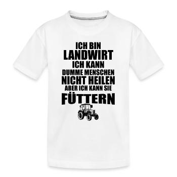 Ich bin Landwirt Landwirtschaft Landwirt Traktor - Kinder Premium Bio T-Shirt - Weiß - Vorne