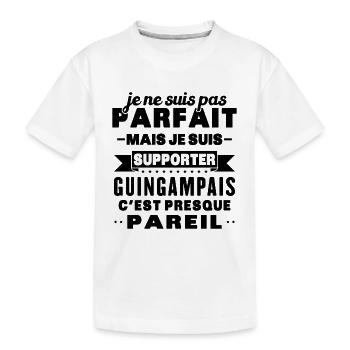 Nicht perfekt, aber ich bin ein Guingamp-Fan - Kinder Premium Bio T-Shirt - Weiß - Vorne