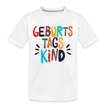 Lustiges Geburtstagskind für Kinder und Erwachsene - Kinder Premium Bio T-Shirt - Weiß - Vorne