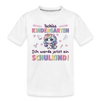 Kindergarten Abschied Hallo Schule ich bin soweit! - Kinder Premium Bio T-Shirt - Weiß - Vorne