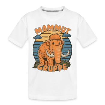 Süßes Mammutgruppe Kindergarten Gruppentier - Kinder Premium Bio T-Shirt - Weiß - Vorne