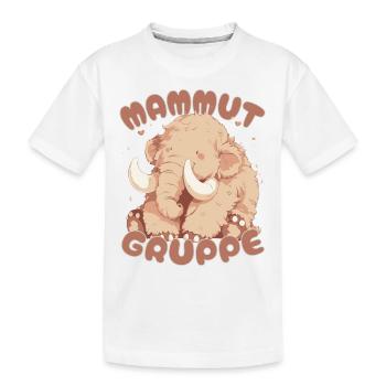 Comic Mammutgruppe Kindergarten Gruppentier - Kinder Premium Bio T-Shirt - Weiß - Vorne